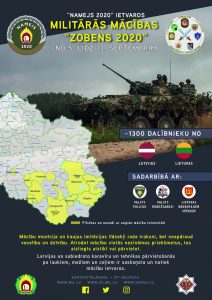 Notiks Zemessardzes 3. Latgales brigādes militārās mācības „Zobens 2020”