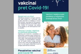 Iedzīvotājus aicina pieteikties vakcīnai pret Covid-19