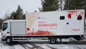 Par mobilā mamogrāfa izbraukumu  un asins analīžu veikšanu